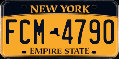NY license plate FCM4790