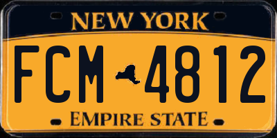 NY license plate FCM4812