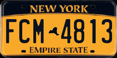 NY license plate FCM4813