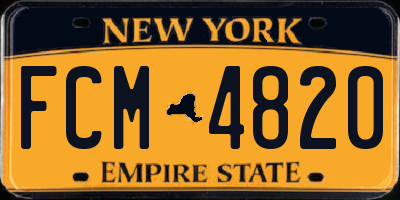 NY license plate FCM4820
