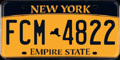 NY license plate FCM4822