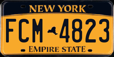 NY license plate FCM4823
