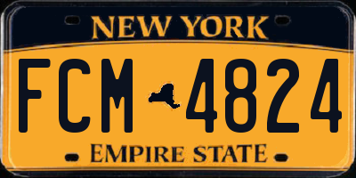 NY license plate FCM4824