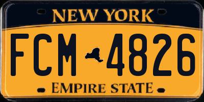 NY license plate FCM4826