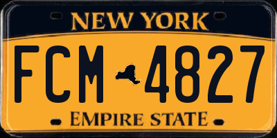 NY license plate FCM4827