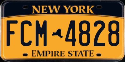 NY license plate FCM4828