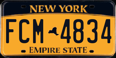 NY license plate FCM4834