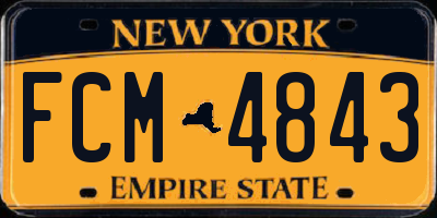 NY license plate FCM4843