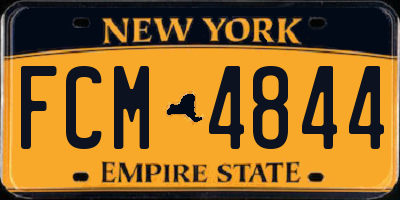 NY license plate FCM4844