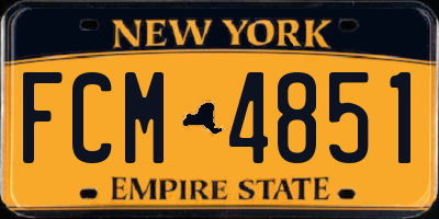 NY license plate FCM4851