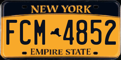 NY license plate FCM4852