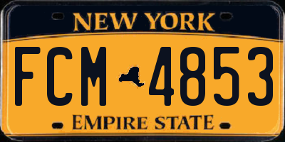 NY license plate FCM4853