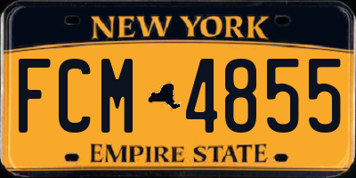 NY license plate FCM4855