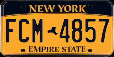 NY license plate FCM4857