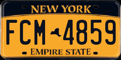 NY license plate FCM4859