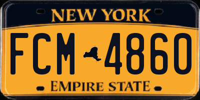 NY license plate FCM4860