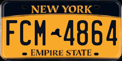 NY license plate FCM4864