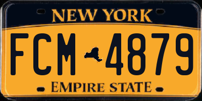 NY license plate FCM4879
