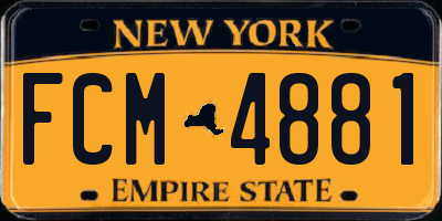 NY license plate FCM4881