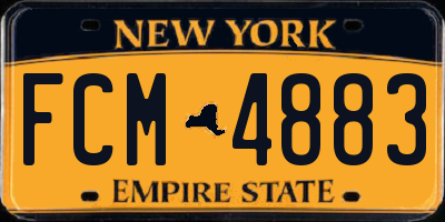 NY license plate FCM4883