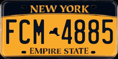 NY license plate FCM4885