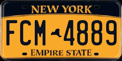 NY license plate FCM4889