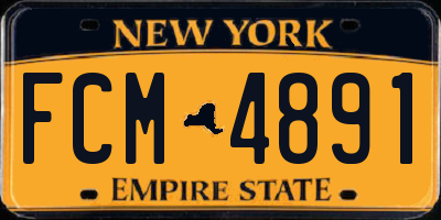 NY license plate FCM4891