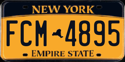 NY license plate FCM4895