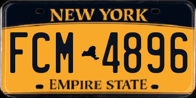 NY license plate FCM4896