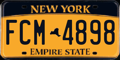 NY license plate FCM4898