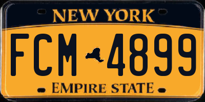 NY license plate FCM4899