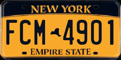 NY license plate FCM4901