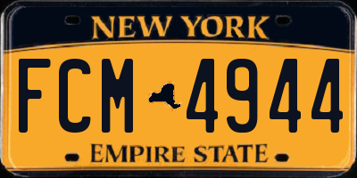 NY license plate FCM4944