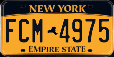 NY license plate FCM4975