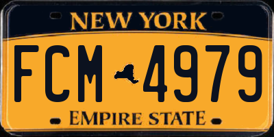 NY license plate FCM4979
