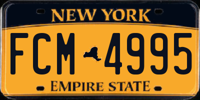 NY license plate FCM4995