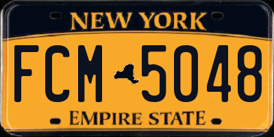 NY license plate FCM5048