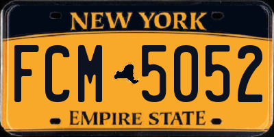 NY license plate FCM5052