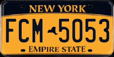 NY license plate FCM5053