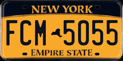 NY license plate FCM5055