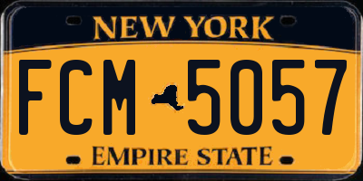 NY license plate FCM5057