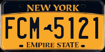 NY license plate FCM5121