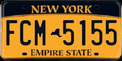 NY license plate FCM5155