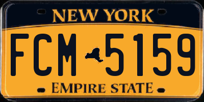 NY license plate FCM5159