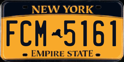 NY license plate FCM5161