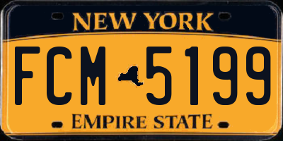 NY license plate FCM5199