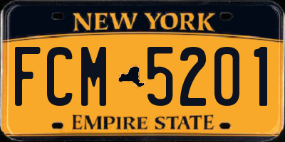 NY license plate FCM5201