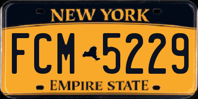 NY license plate FCM5229