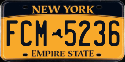 NY license plate FCM5236