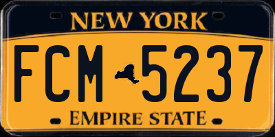 NY license plate FCM5237